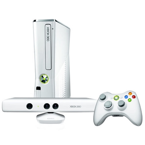 Xbox 360S (Slim) Console 4GB, White S.E +Kinect (No Game), Discounted